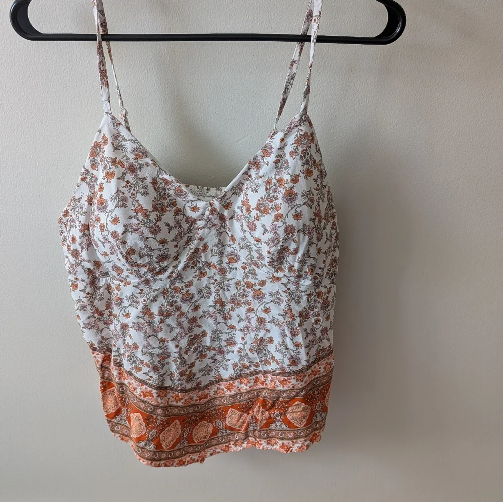 No Boundaries Women's Paisley Cottage Core Vibes Tank Top Size XXL Juniors - Picture 13 of 13